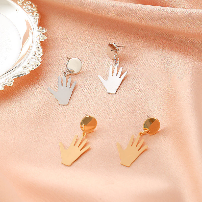 European And American Personality Metal Finger Ear Stud