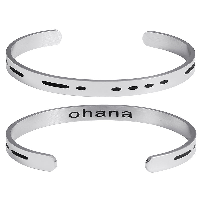 Euramerican Morse Password Letter Bracelet New
