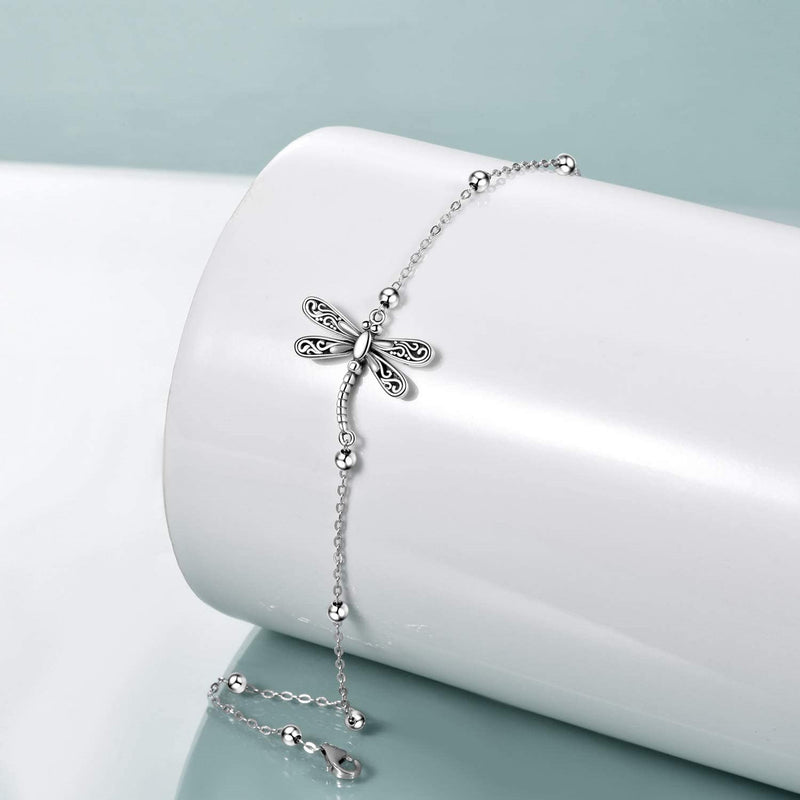 Girls' Beach Ornament Cross Chain Beads Dragonfly Anklet