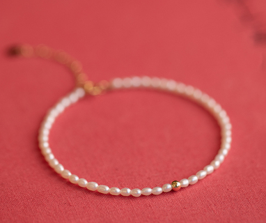 Natural Freshwater  Grain Small Pearl Bracelet Female Winter Superfine Beads