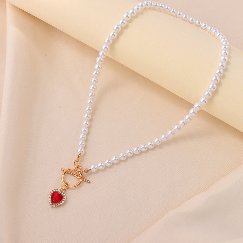 Exquisite Love Crystal Pendant Clavicle Chain