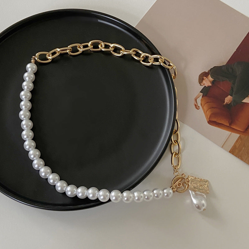 Jewelry Temperament Irregular Pearl Necklace Retro