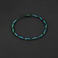 Men'sTrendy Titanium Steel Quenched Bamboo Leaf Chain Bracelet