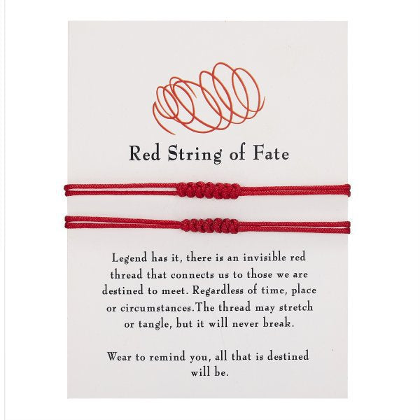 2 Pack Of 7 Knots Red String Lucky Friendship Braided Bracelet