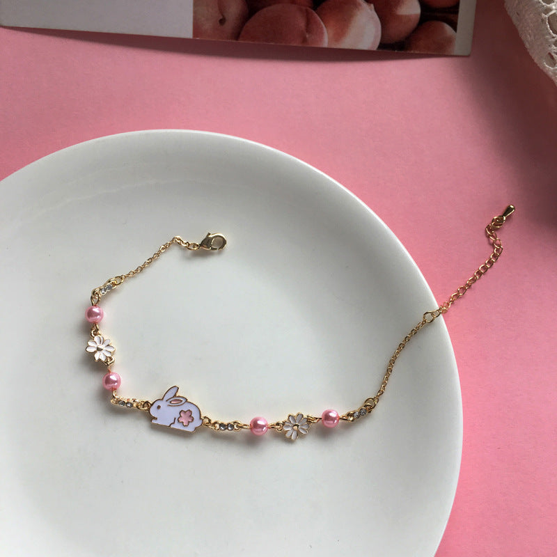Everyday Wear Bracelet Cute Sweet Pearl Flowers