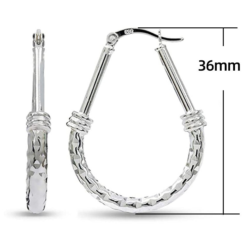 Fashion Simple Ladies Alloy Big Hoop Earrings