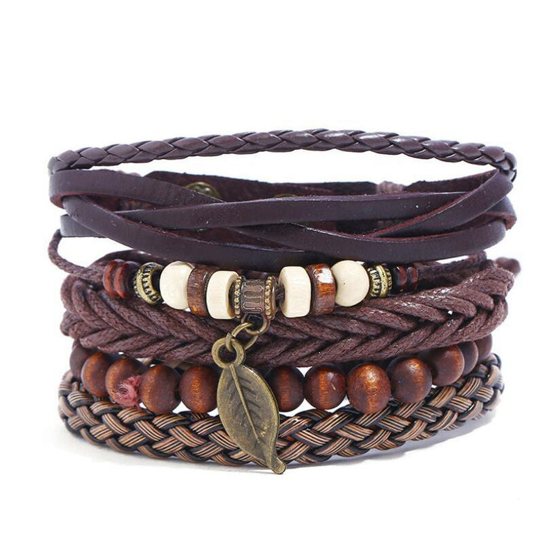 Men's And Women's Retro Personality Multi-layer Bracelet Set