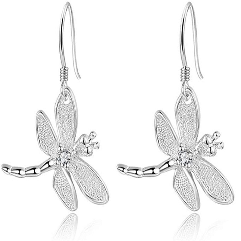 Fashion Cartoon Diamond Dragonfly Earrings