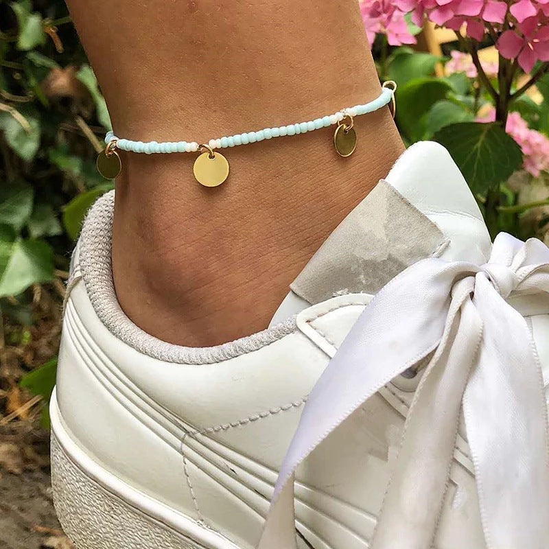 White Pearl Hand-woven Anklet