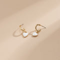 Pastoral Style Alloy Drop Oil Love Earrings Jewelry