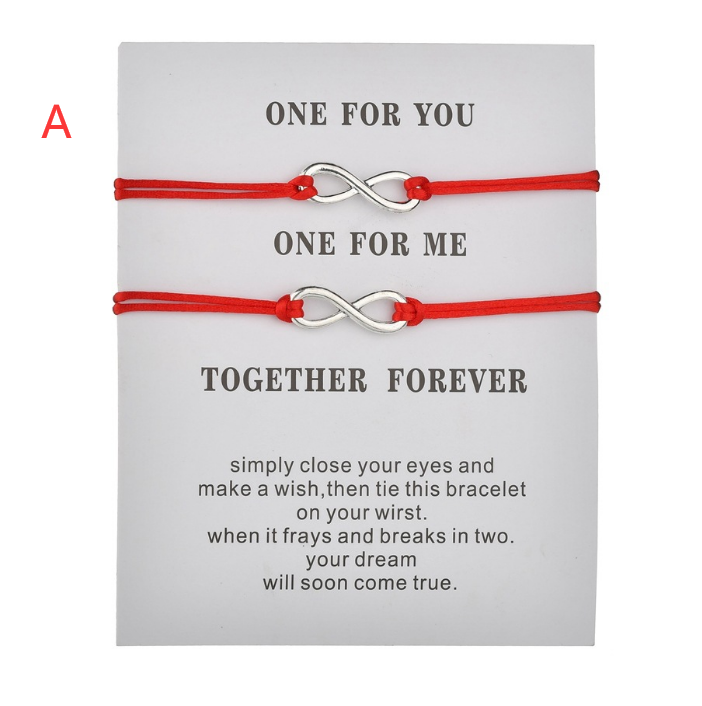 Wish card couple bracelets