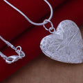 Pattern Frame Necklace 925 Sterling Silver Plated