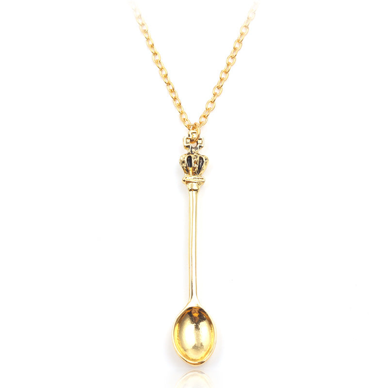 Pendant Classic Retro Spoon Necklace Simple