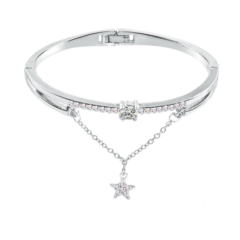 Women's Fashion Simple Pentagram Diamond Bracelet