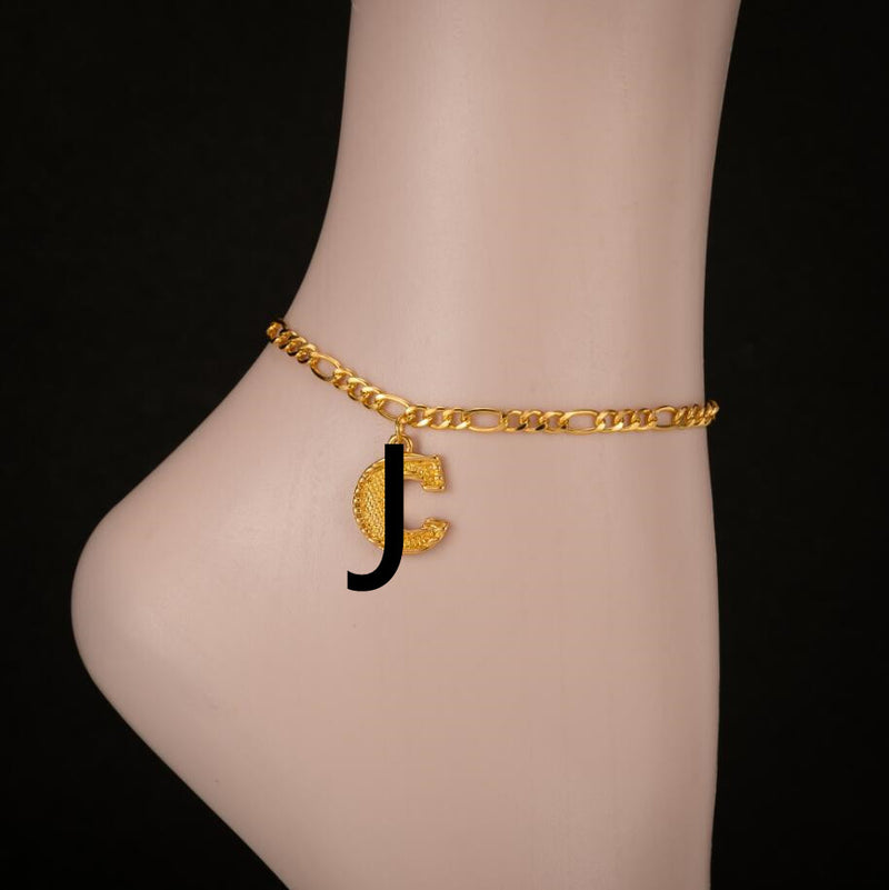 Gold-plated 18K26 English Uppercase Letter Anklet Environmental Protection