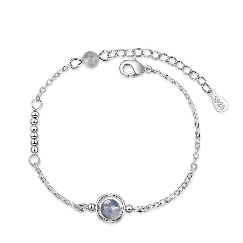 Moonstone bracelet female natural blue light