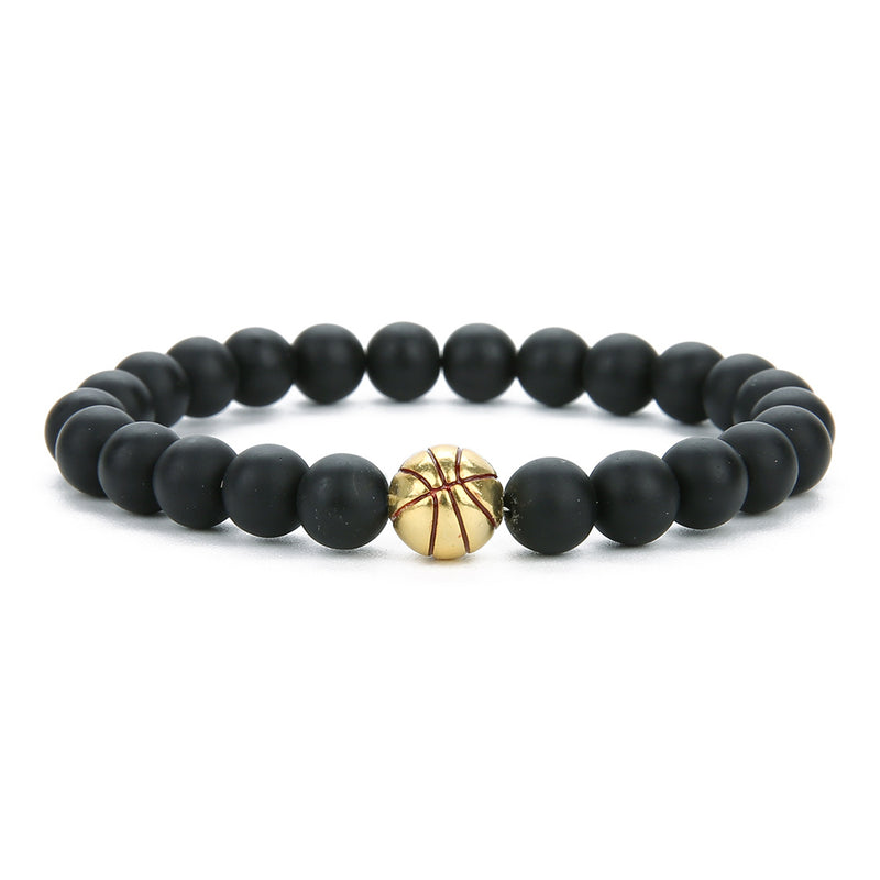 Basketball beaded bracelet
