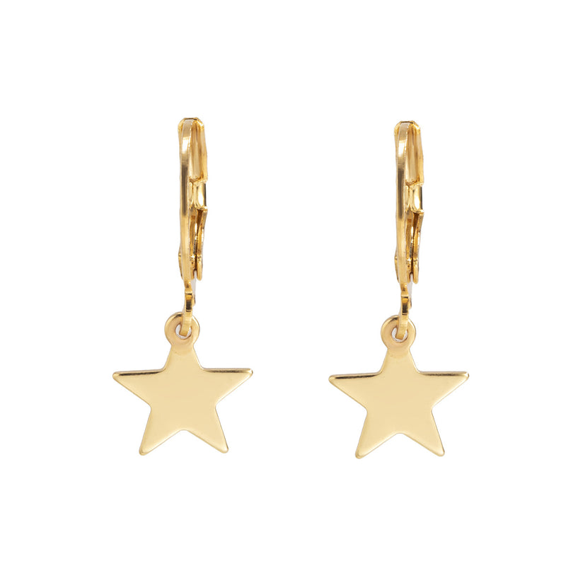 Simple Temperament Star Moon Small Love Earring Set