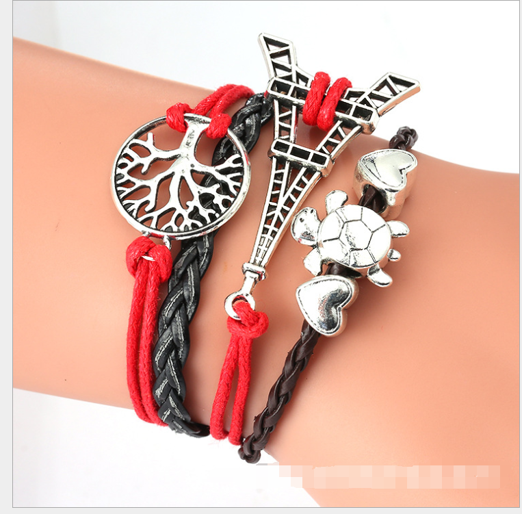 European and American big-name multi-layer woven bracelet bracelet rope