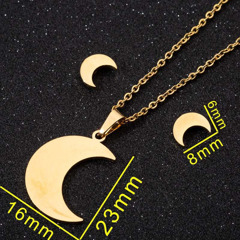 Fashion 18K Gold Plated Stainless Steel Pendant Necklace