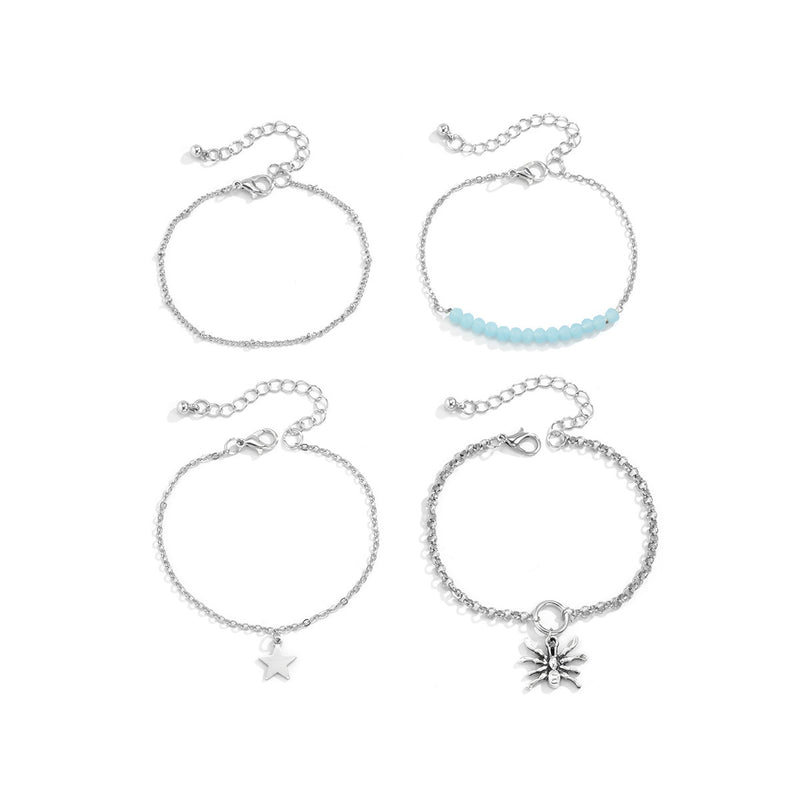 Punk Sweet Cool Imitation Crystal Spider Multi-layer Bracelet