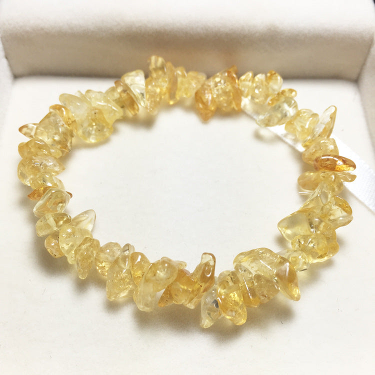 Crystal gravel single circle bracelet