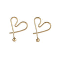 S925 Silver Needle Temperament Simple Girl Love Stud Earrings