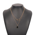 Double-layer Pendant Clavicle Chain Alloy Circle