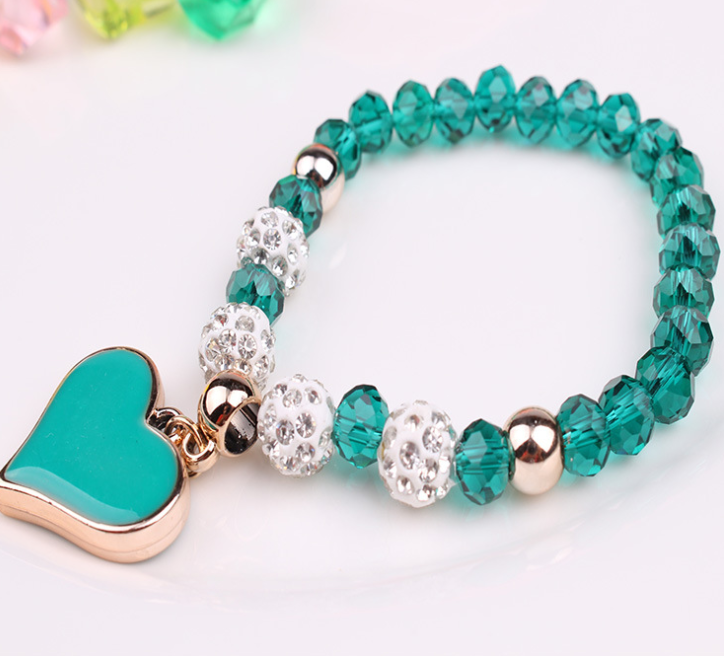 Elastic Crystal  Bracelet & Bangle Heart Bracelets