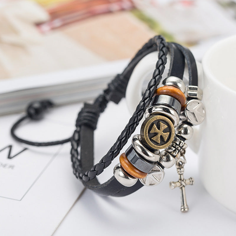 Retro Alloy Cross Bracelet Personality Men And Women