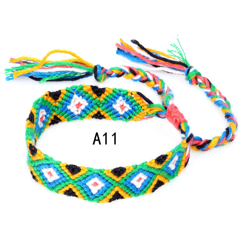 Colorful cotton hand-woven bracelet