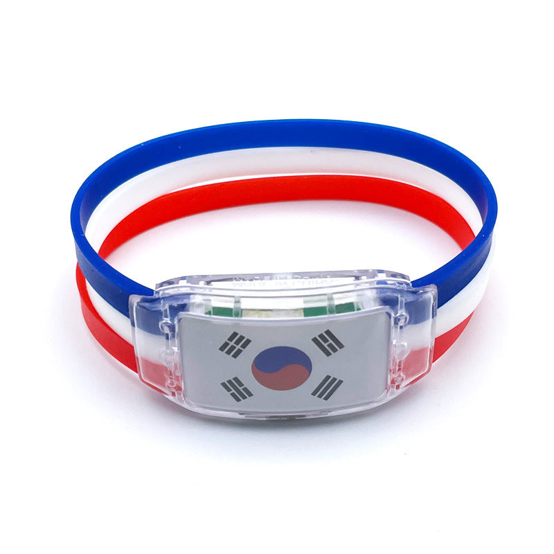 Fashion Simple LED Flashing National Flag Bracelet