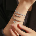 Flower Bee Butterfly Color Bead Five-Pointed Star Tassel Anklet