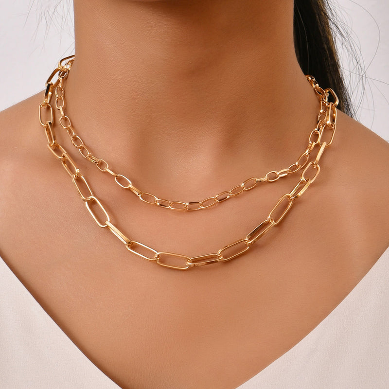 Simple And Fashionable Solid Color Metal Irregular Clavicle Chain