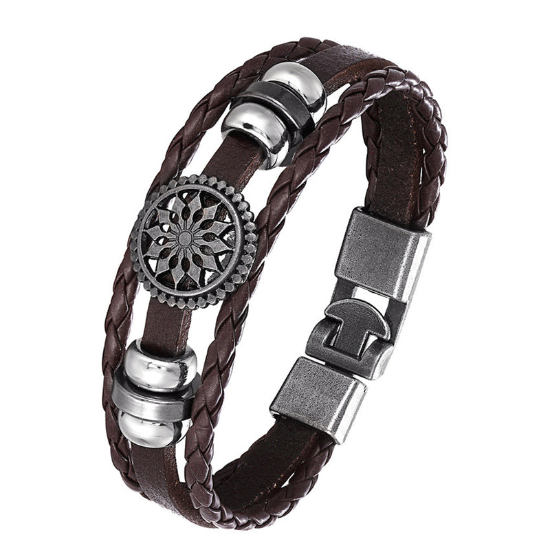Men's all-match leather bracelet