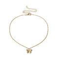 Butterfly simple temperament single layer necklace