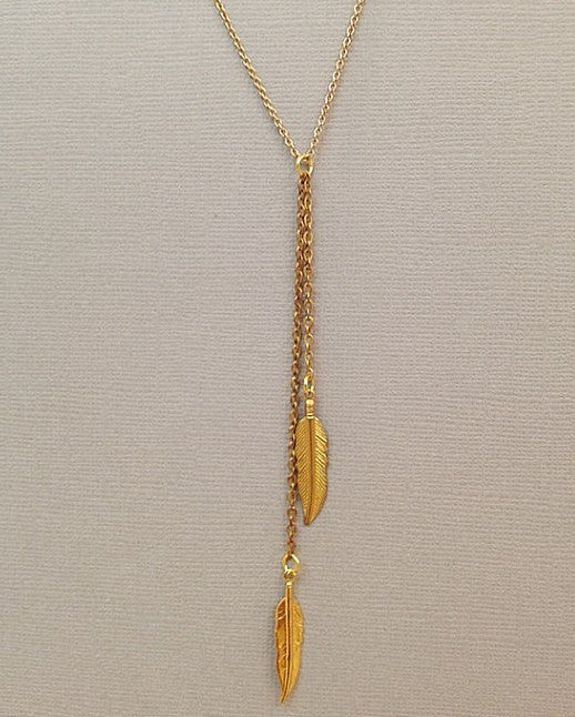 Tree leaf tassel necklace