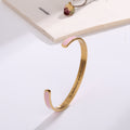 Rose gold semicircle bracelet