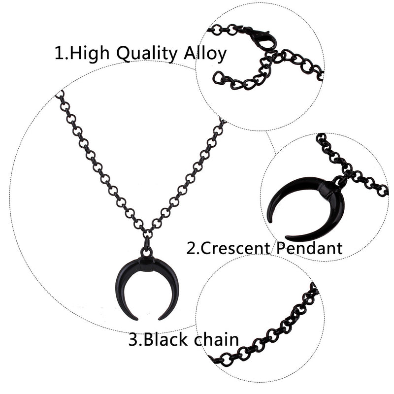 Curved Moon Clavicle Necklace