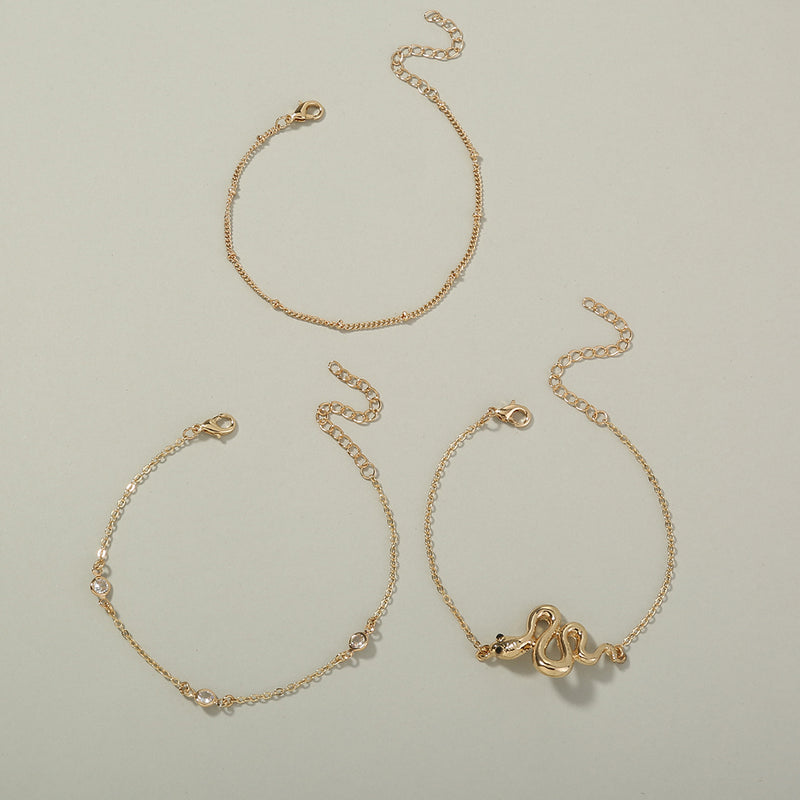 European and American cross-border hot-selling accessories, animal snake-shaped multi-layer exaggerated street fashion bracelet women