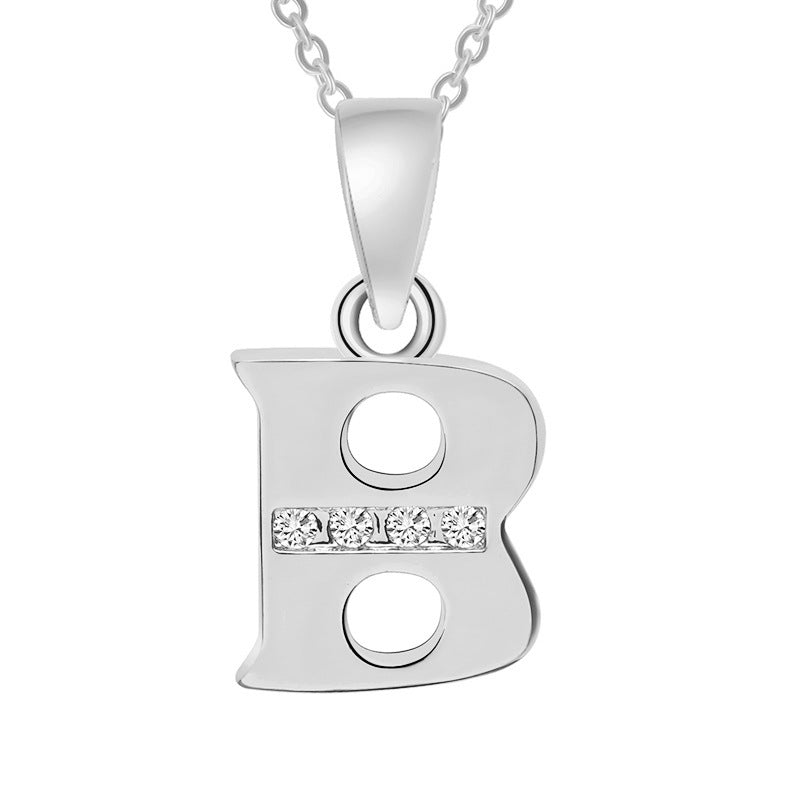 Europe and the United States 26 English alphabet fashion high-grade diamond necklace accessories