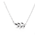 Ladies Leaf Grass Pendant Clavicle Chain