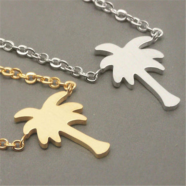 Coconut tree necklace plant clavicle chain palm tree necklace