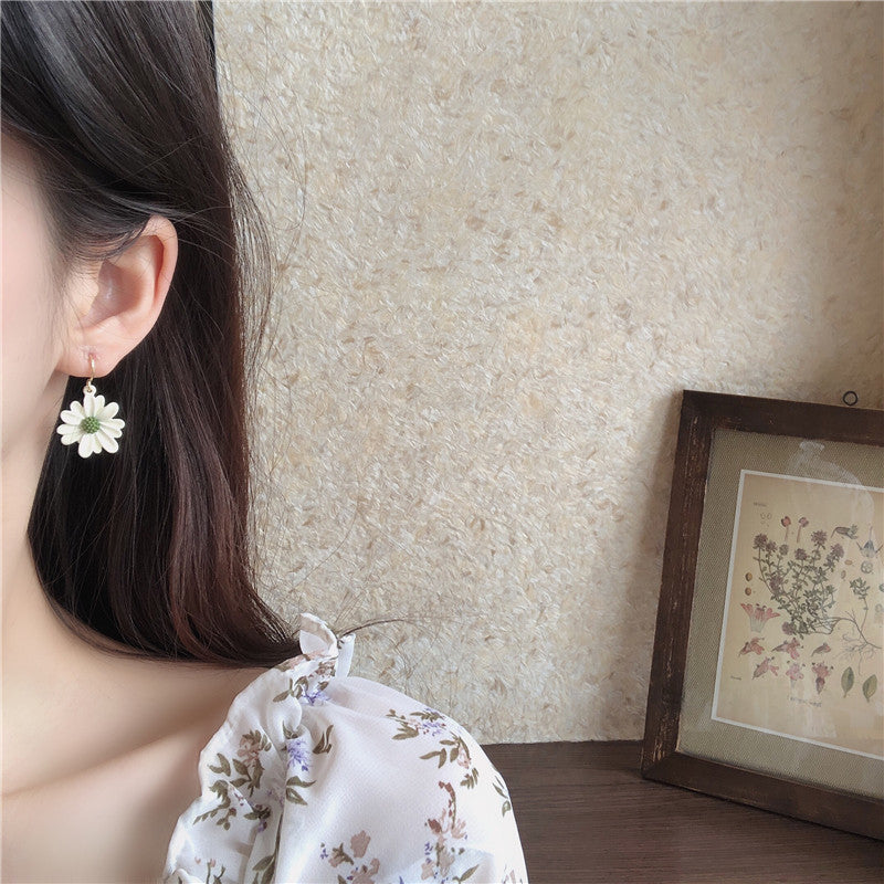 Korean temperament simple female forest earrings