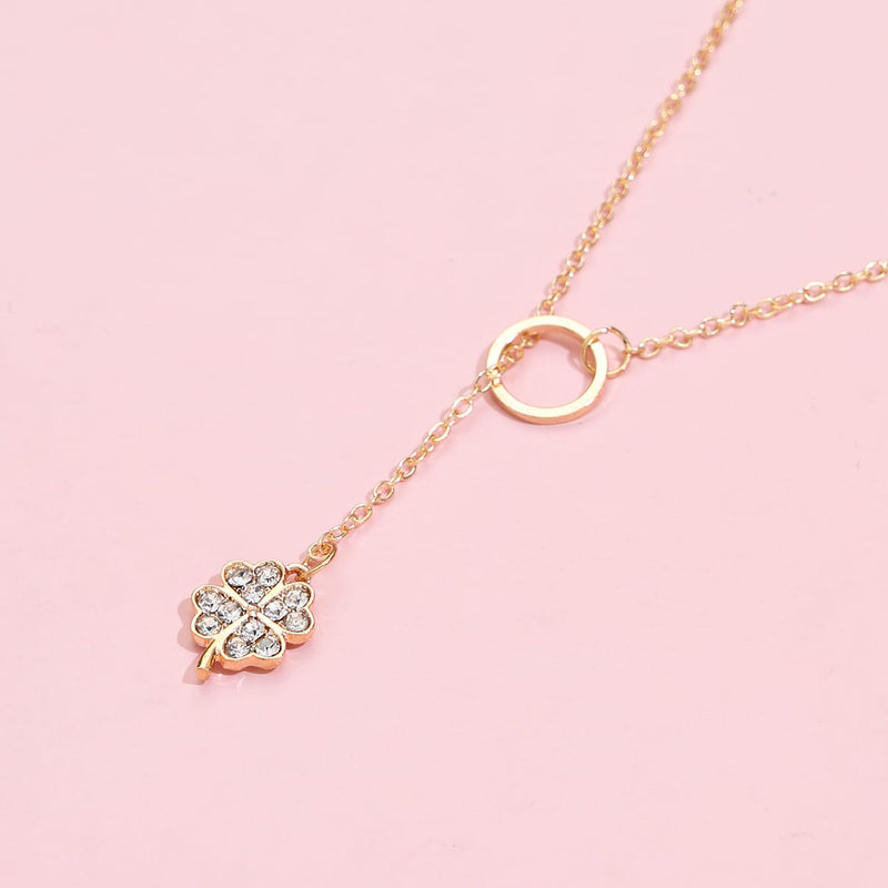 Four-Leaf Clover Circle Neck Chain Clavicle Chain