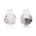 Trendy Marble Pattern Acrylic Stud Earrings