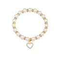 Alloy Trendy Imitation Temperament Pearl Spacer Bracelet