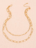 Simple And Fashionable Solid Color Metal Irregular Clavicle Chain