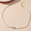 Pearl Pendant Necklace Ins Cold Wind Zircon Butterfly Clavicle Chain