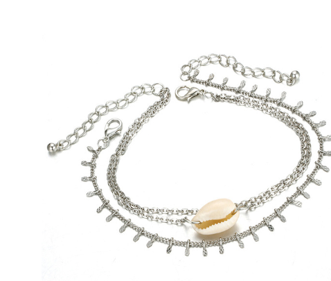 Temperament shell anklet women